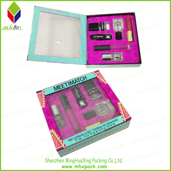 cosmetic lid and base paper gift box