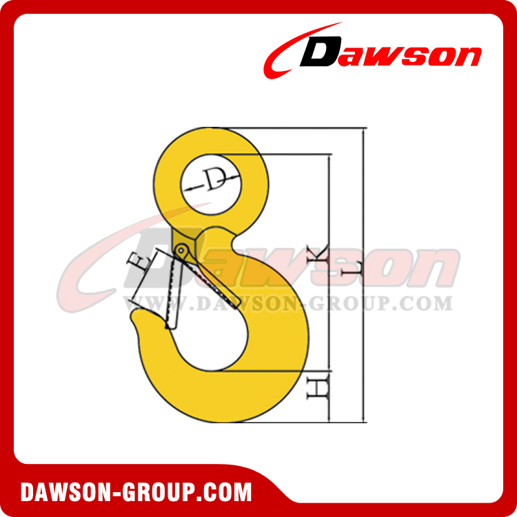 DS039 G80 EYE SLING HOOK WITH LATCH DAWSON-GROUP LTD. - CHINA MANUFACTURER
