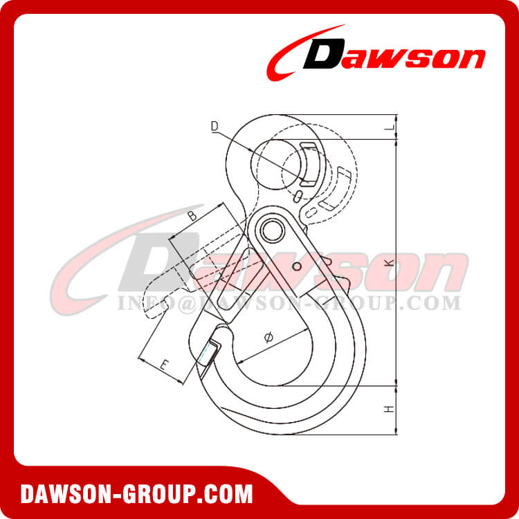 DS1016 G100 Special Eye Self-Locking Hook for Crane Lifting Chain Slings - Dawson Group Ltd. - China Manufacturer, Factory