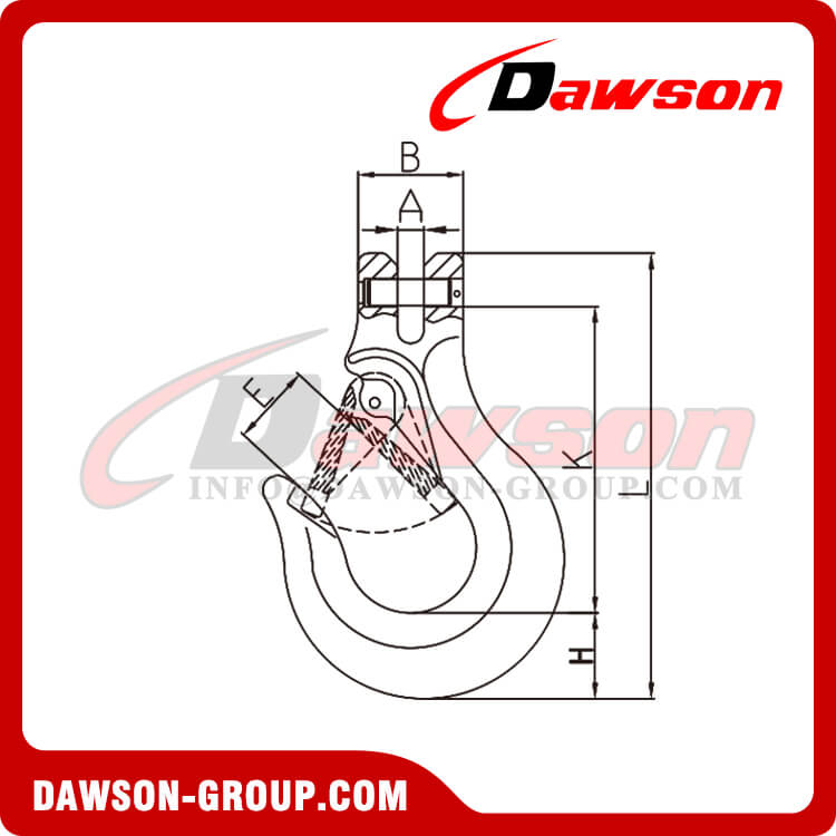 DS014 G80 Clevis Sling Hook with Latch for G80 Lifting Chains - Dawson Group Ltd. - China Manufacturer, Factory