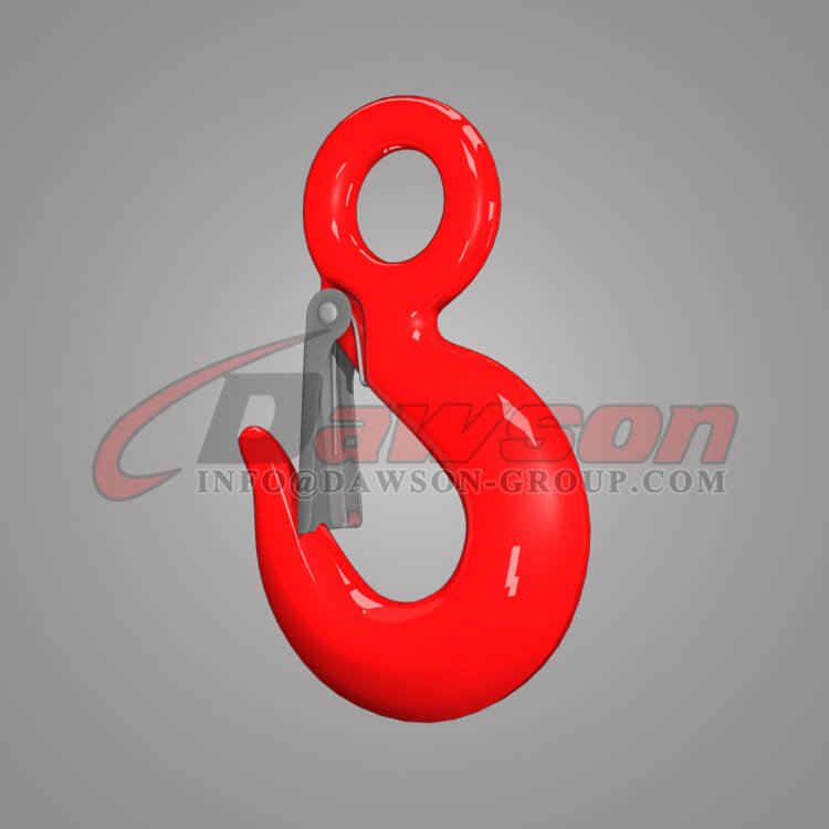 Grade 80 Eye Sling Hook with Latch, G80 Alloy Steel Eye Sling Hook for Chain Slings - Dawson Group Ltd. - China Factory
