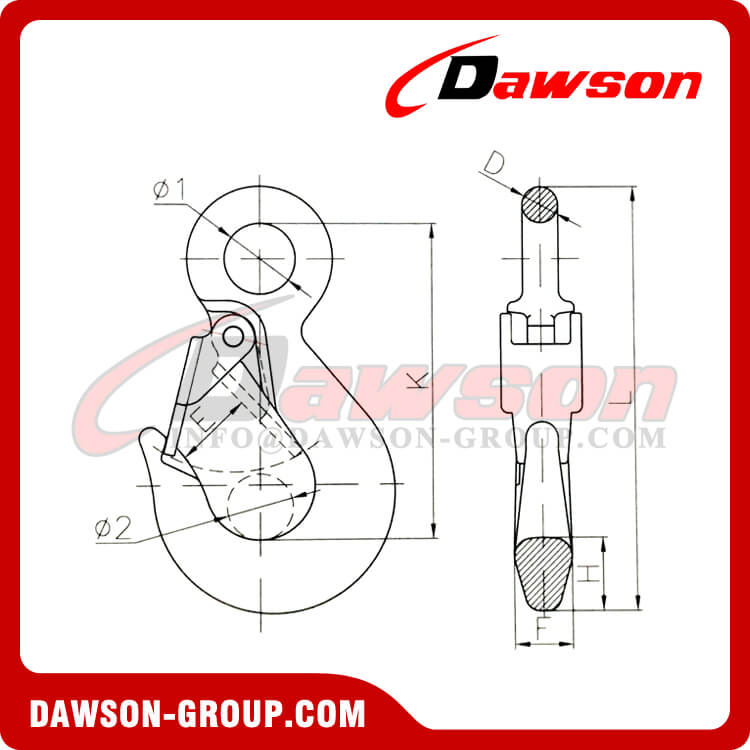 DS219 G80 Eye Sling Hook - Dawson Group Ltd. - China Manufacturer, Factory