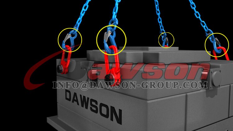 Application of G100 Eye Sling Hook with Latch for Grade 100 Chains, Grade 100 Forged Steel Sling Hook for Lifting - China Manufacturer