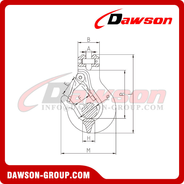DS564 G80 Forged Super Alloy Steel UK Type Clevis Hook - Dawson Group Ltd. - China Manufacturer, Factory
