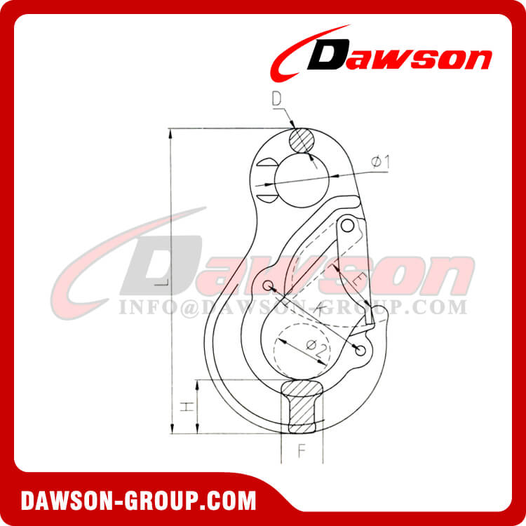 DS175 Grade 80 Eye Sling Hook - Dawson Group Ltd. - China Manufacturer, Factory
