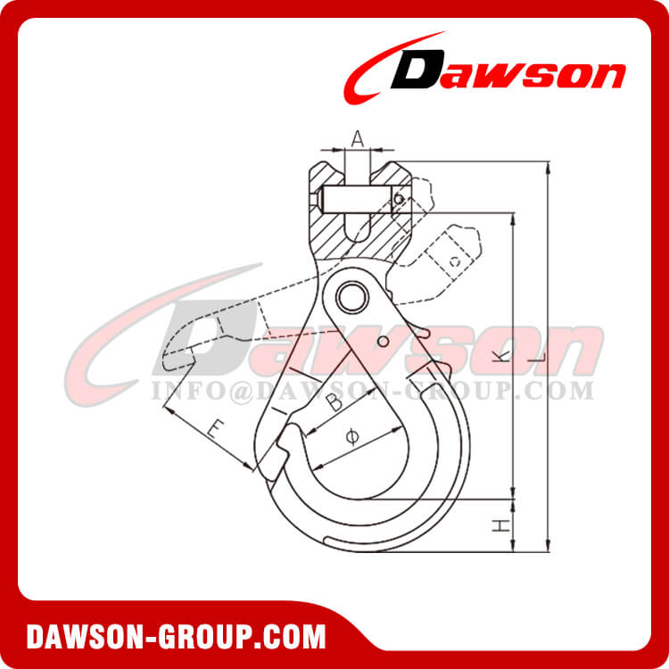 DS078 G80 Special Clevis Self-locking Hook for G80 Chains - Dawson Group Ltd. - China Manufacturer, Factory