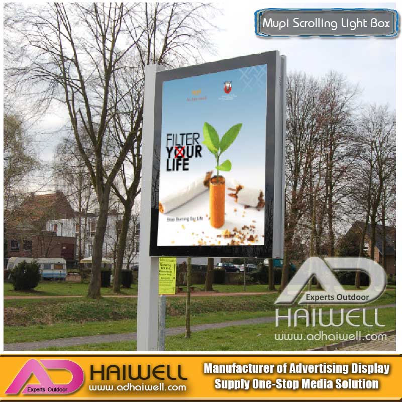 Customer Design Scrolling Led Light Box From China Suppliers Adhaiwell Outdoor Street Pole Scrolling Led Light Boxes Signs