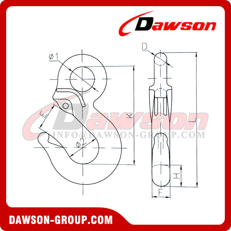 DS218 G80 Eye Sling Hook - Dawson Group Ltd. - China Manufacturer, Factory