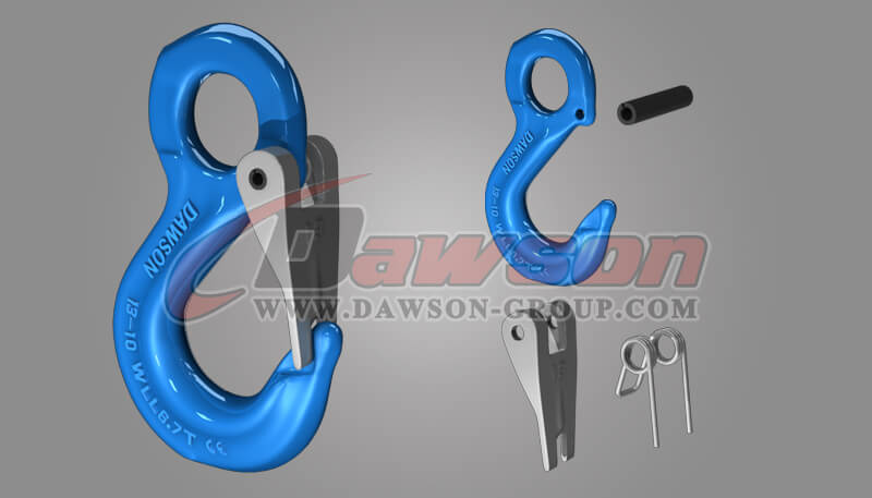 G100 Eye Sling Hook with Latch for Lifting Slings, Grade 100 Eye Sling Hook for Lifting Chains - China Supplier, Factory
