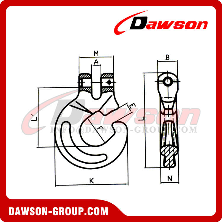 DS1021 G100 Clevis Forest Hook - Dawson Group Ltd. - China Supplier, Factory