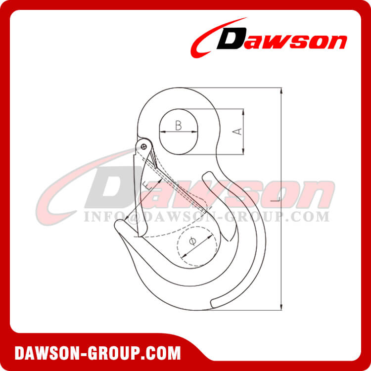 DS631 G80 Eye Sling Hook WLL 6T - Dawson Group Ltd. - China Manufacturer, Factory