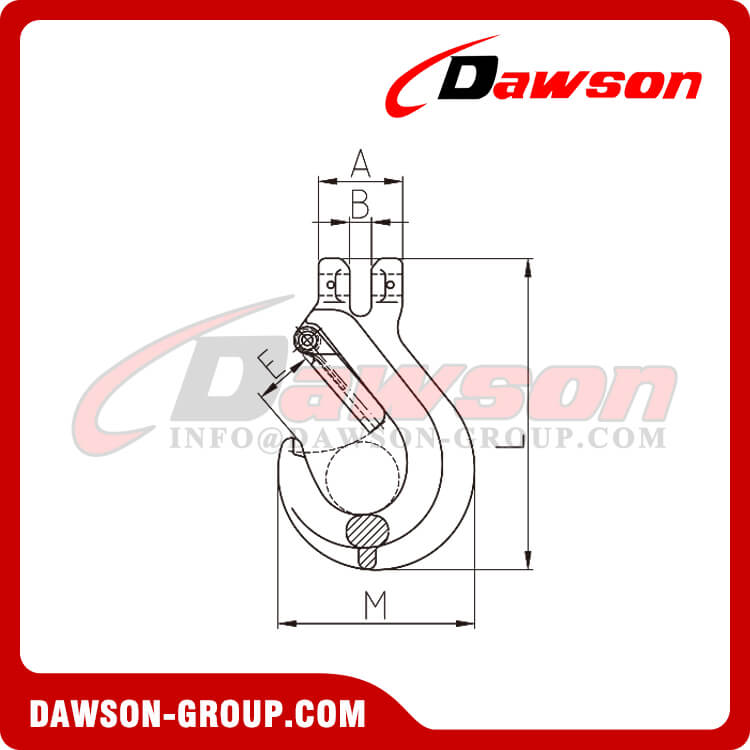 DS680 G80 Forged Super Alloy Steel Clevis Sling Hook - Dawson Group Ltd. - China Manufacturer, Factory