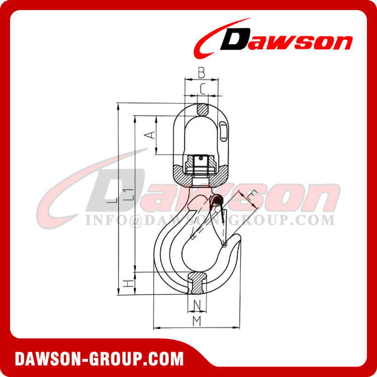 DS788 G80 Swivel Hook with Latch- Dawson Group Ltd. - China Manufacturer, Supplier, Factory