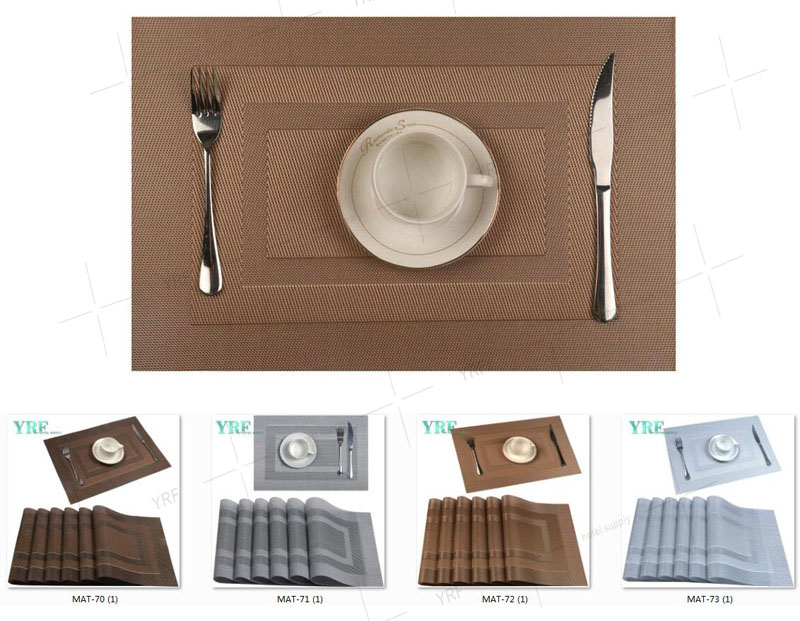 Light Coffee Placemats Heat-Resistant Square