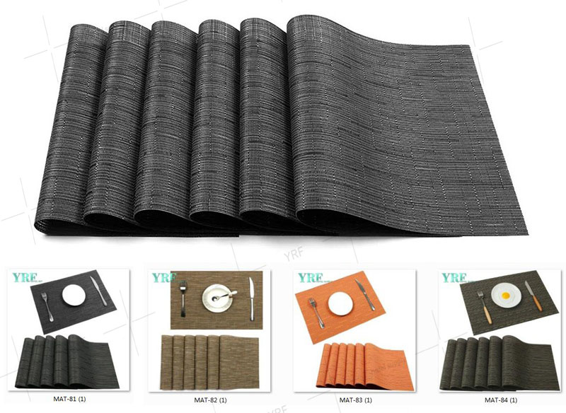 Gray prismatic Table Mats Not mildew Washable